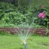 2Pcs Circular Spot Sprinkler 360 Degree Small Circle Sprinkler with Gentle Water Flow Covers up to 30FT Diameter Lawn Garden - Silver