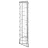 vidaXL Trapezium Gabion Raised Bed Galvanized Steel 31.5"x7.9"x39.4" - Silver