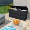 vidaXL Patio Storage Box Black 46.1"x17.7"x22" - Black