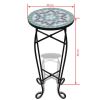 vidaXL Mosaic Side Table Plant Table Green White - Green