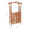 vidaXL Pergola with Gate 45.7"x15.7"x80.3" Solid Firwood - Brown