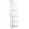 vidaXL Corner Plant Rack White 14.2"x23.6" - White