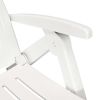 vidaXL Sun Lounger with Footrest Plastic White - White