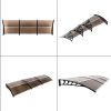 DIY 120"x 40" Window Awning Front Door Canopy Cover Yard Garden Outdoor RT - Brown