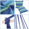 Free shipping Hammock Chair Distinctive Cotton Canvas Hanging Rope Chair with Pillows Blue YJ - Blue