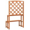 vidaXL Plant Stand with Trellis Orange 27.6"x16.5"x47.2" Solid Firwood - Orange