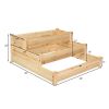 3 Tier Elevated Wooden Vegetable Garden Bed - as show