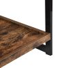 Coffee Table with Storage Shelf - bown+black