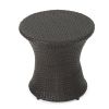 Townsgate Outdoor Brown Wicker Hourglass Side Table - as Pic