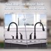 APPASO 3 Hole Kitchen Faucet with Pull Down Sprayer Oil Rubbed Bronze, 2-Hole Pull Out Kitchen Sink Faucet with Side Single Handle and Soap Dispenser