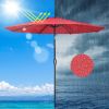 9FT AL Umbrella Patio Umbrella features UV50+ protection to block 98% UV ray   - LA01