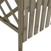 vidaXL Pergola with Gate 45.7"x15.7"x80.3" Gray Solid Firwood - Grey