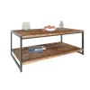 Coffee Table with Storage Shelf - bown+black